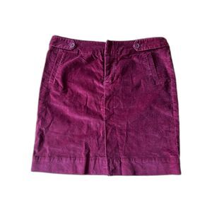 Vintage Y2K American Eagle Burgundy Corduroy Mini Skirt Size 8 EUC